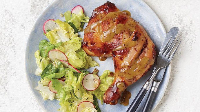 Roasted Honey-Mustard Chicken Legs