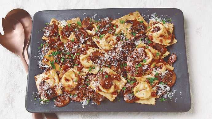 Mushroom Ragout with Cheese Ravioli